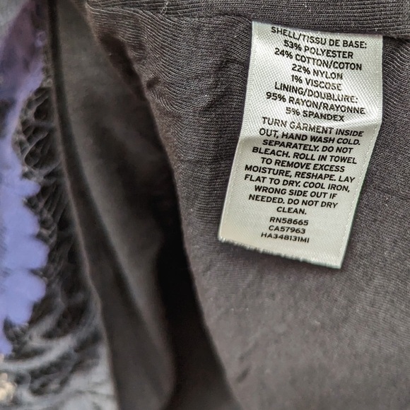 Halogen women’s lace flower pullover size M black/ blue / gray - Picture 5 of 5